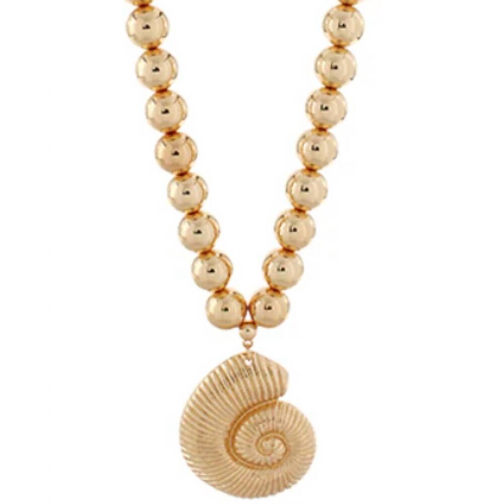 NEW GOLDEN STELLA women's sea shell necklace in gold